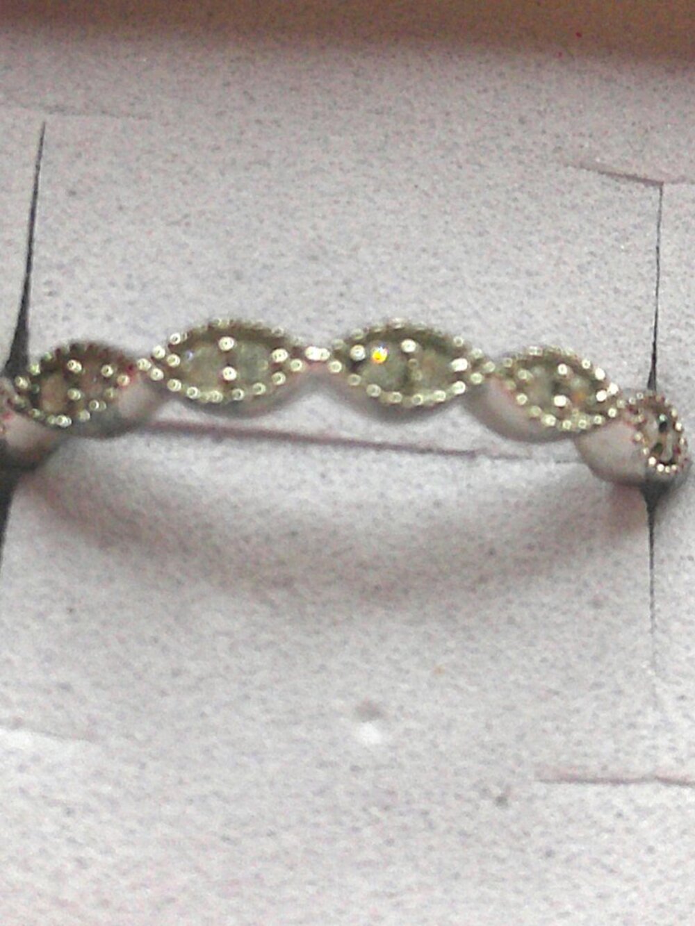 Diamond Ring Platinum over Sterling Silver